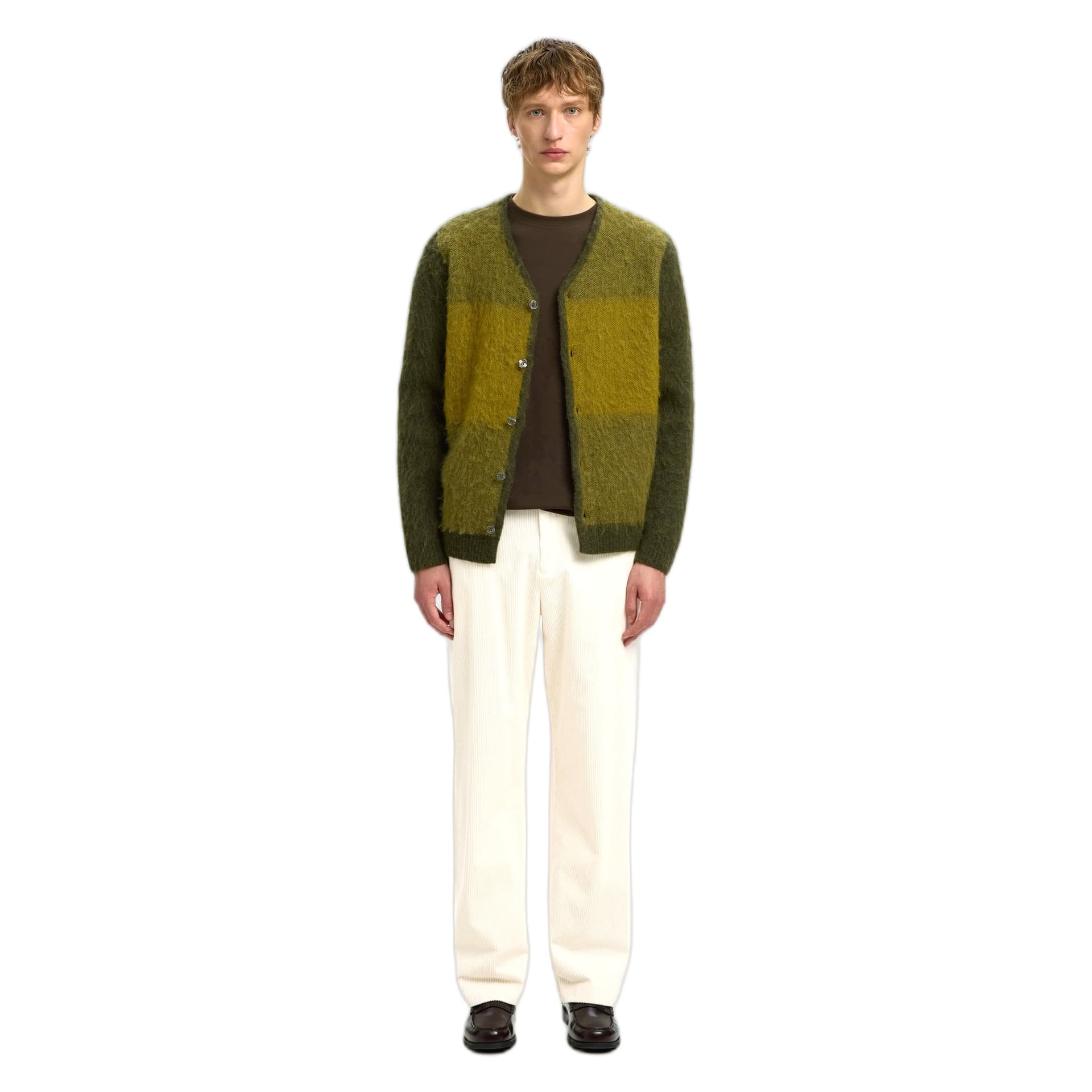 SELECTED HOMME pantaloni selected homme loose luke corduroy pant - egret - 4