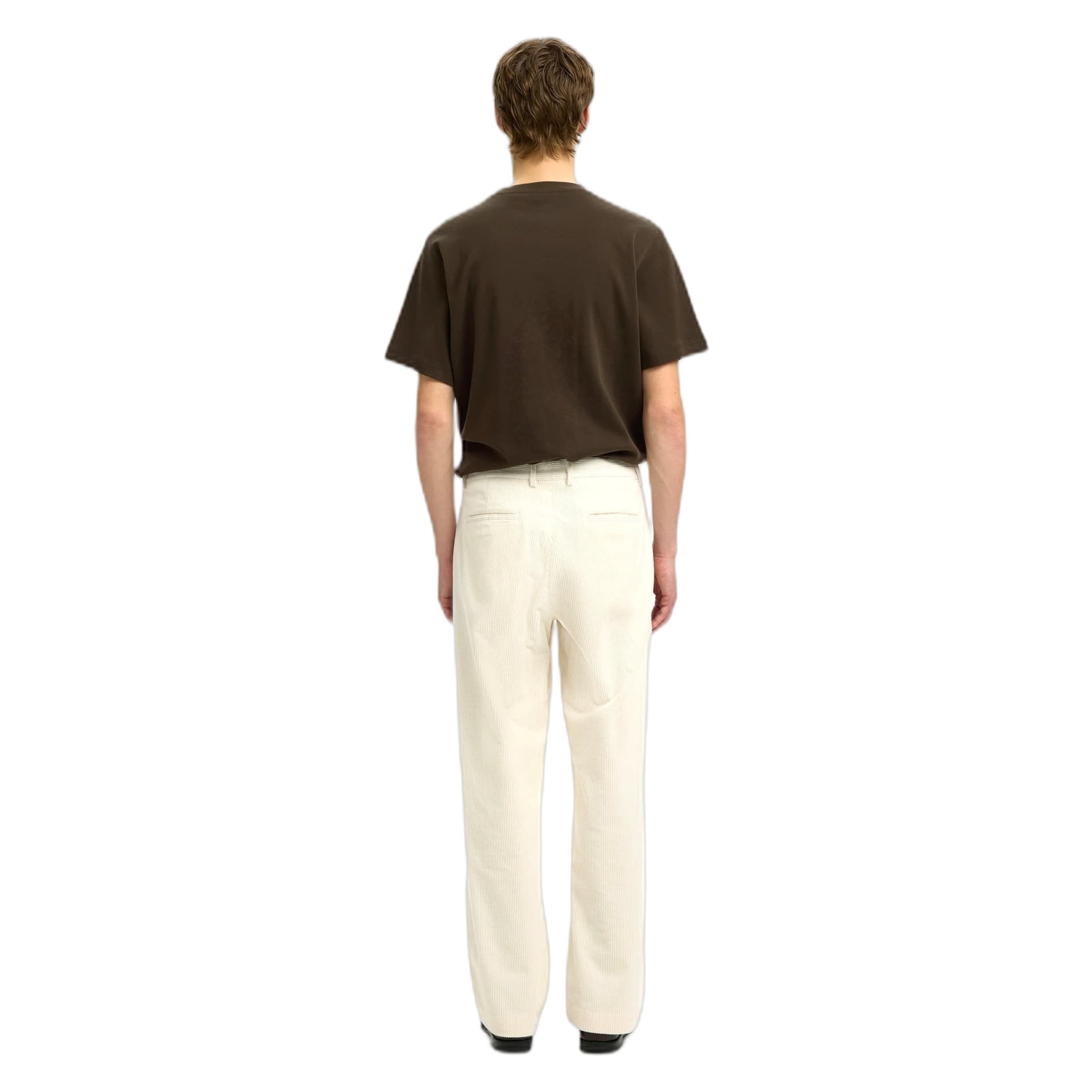 SELECTED HOMME pantaloni selected homme loose luke corduroy pant - egret - 5