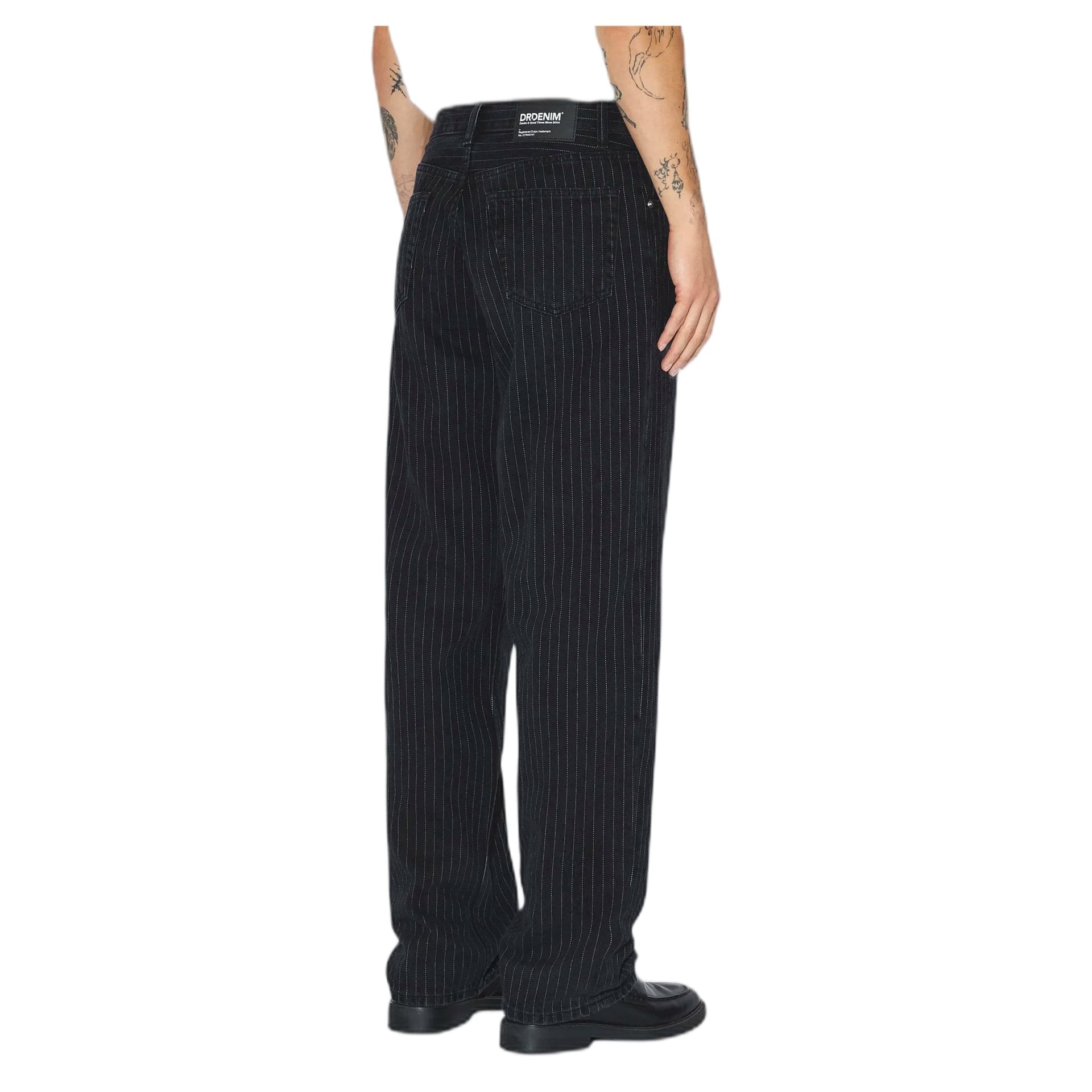 DRDENIM jeans dr denim omar relaxed pleated - washed black pinstripe - 2