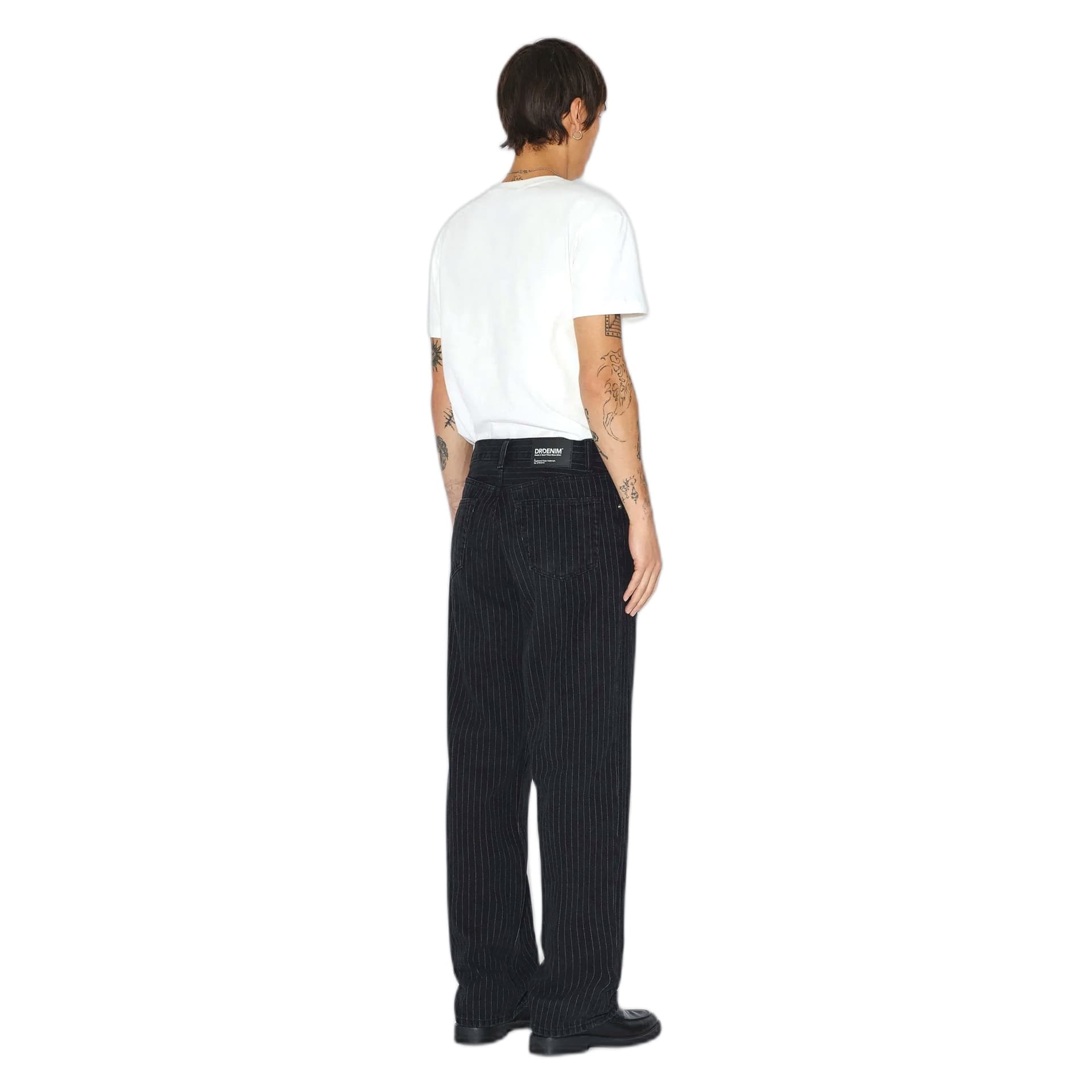DRDENIM jeans dr denim omar relaxed pleated - washed black pinstripe - 3