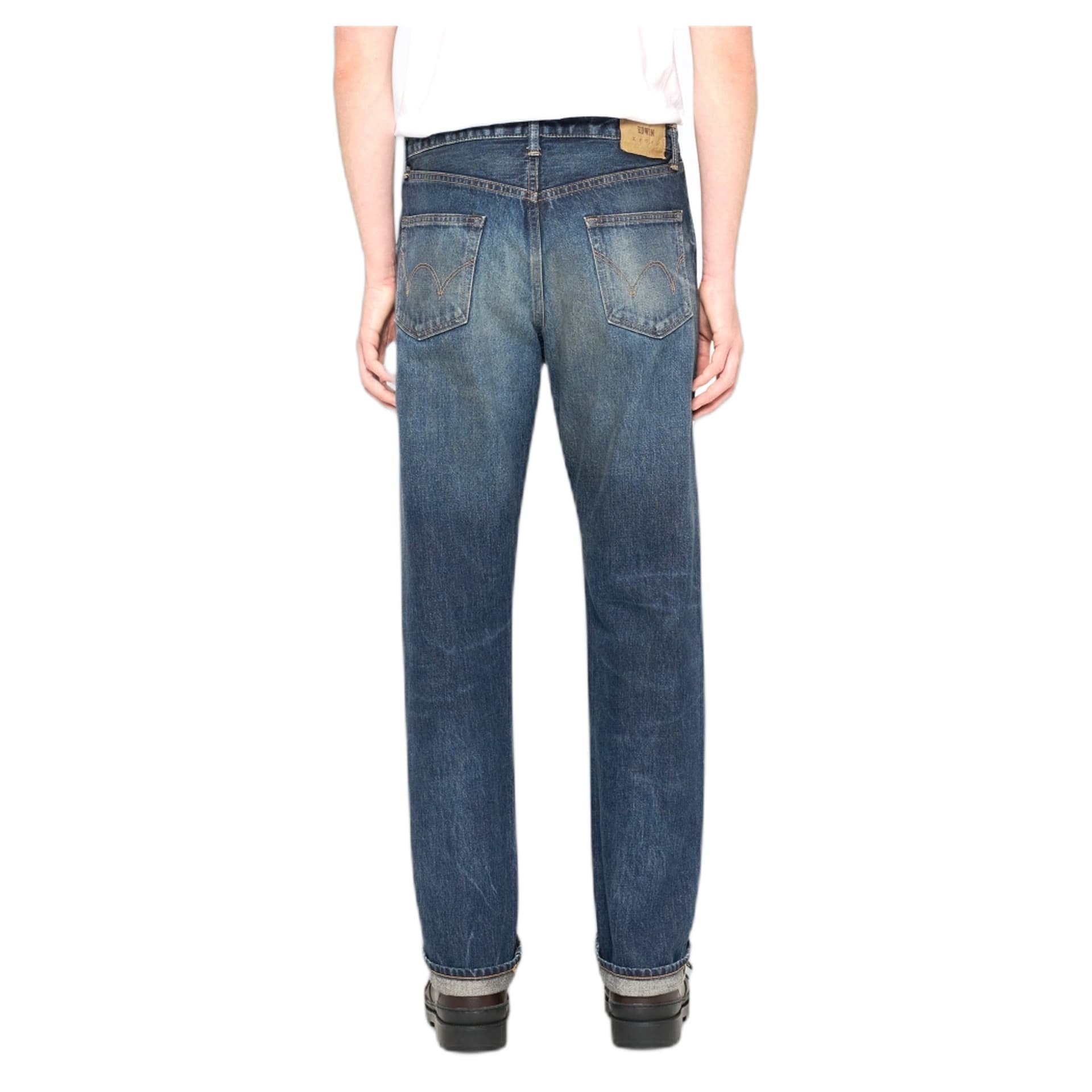 EDWIN jeans edwin regular straight japan - blue dark used - 3