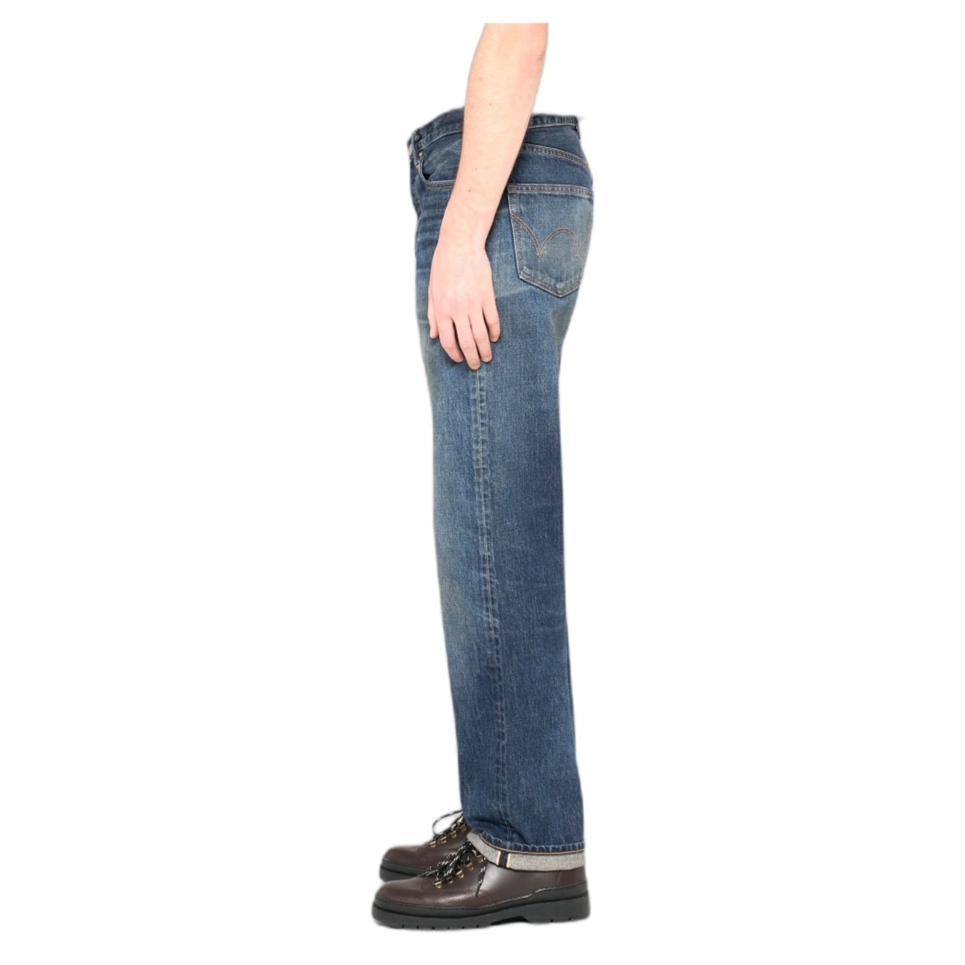 EDWIN jeans edwin regular straight japan - blue dark used - 5