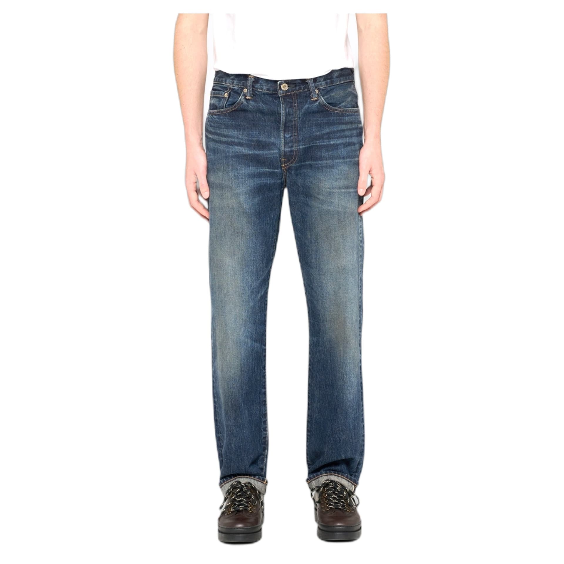 EDWIN jeans edwin regular straight japan - blue dark used - 6