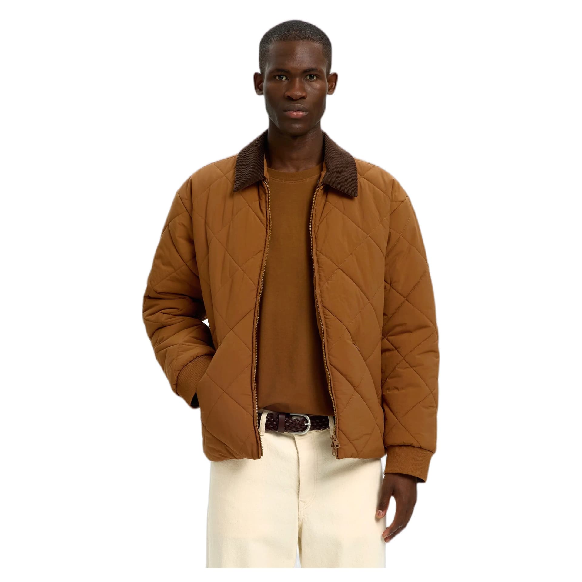 SELECTED HOMME giacca selected homme bryce quilted puffer - monks robe - 2