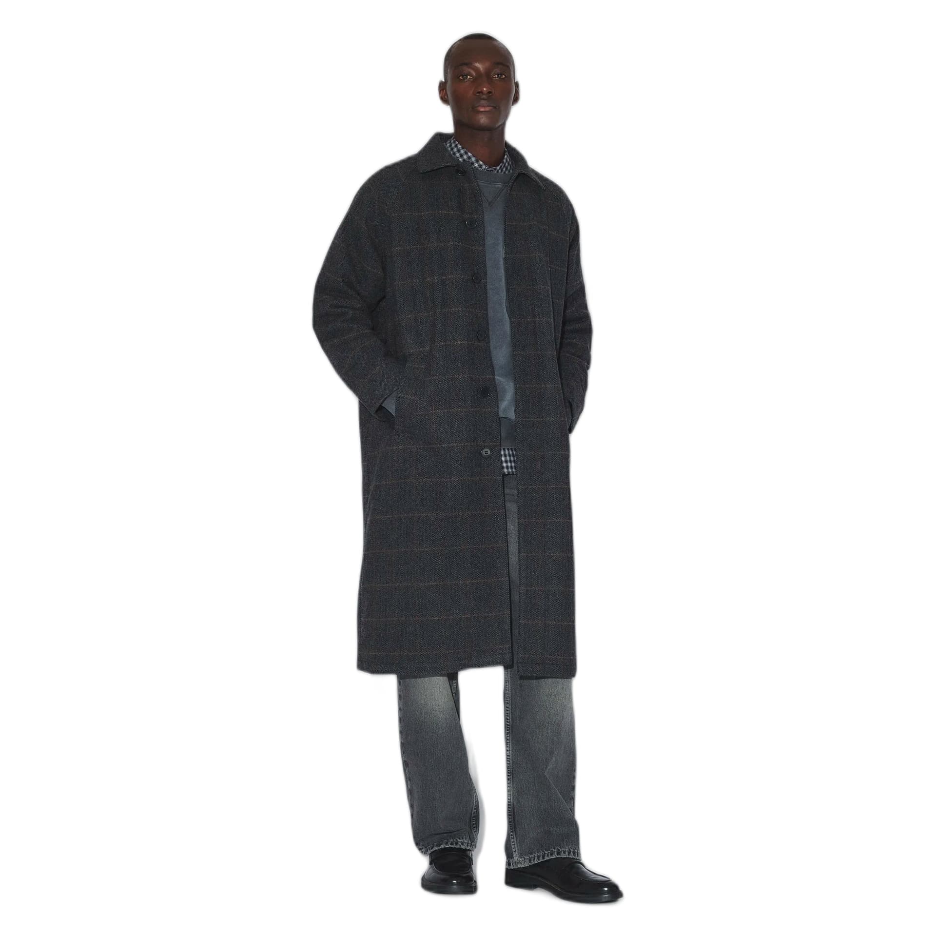 DRDENIM cappotto dr denim jayden coat - grey harringbone - 5