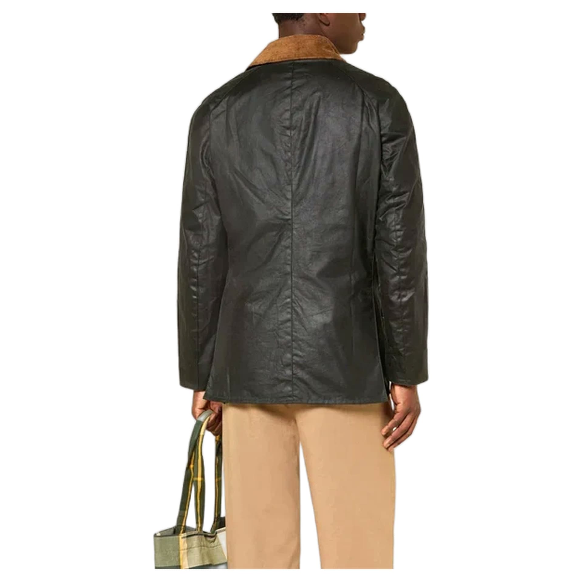 BARBOUR giacca barbour festive ashby wax jacket - sage / evergreen - 5