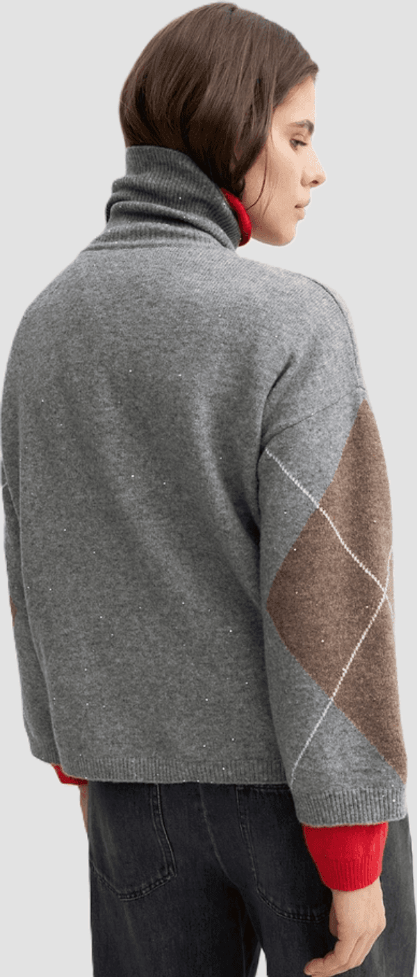 MARELLA maglia misto lana con paillette donna silver - 3