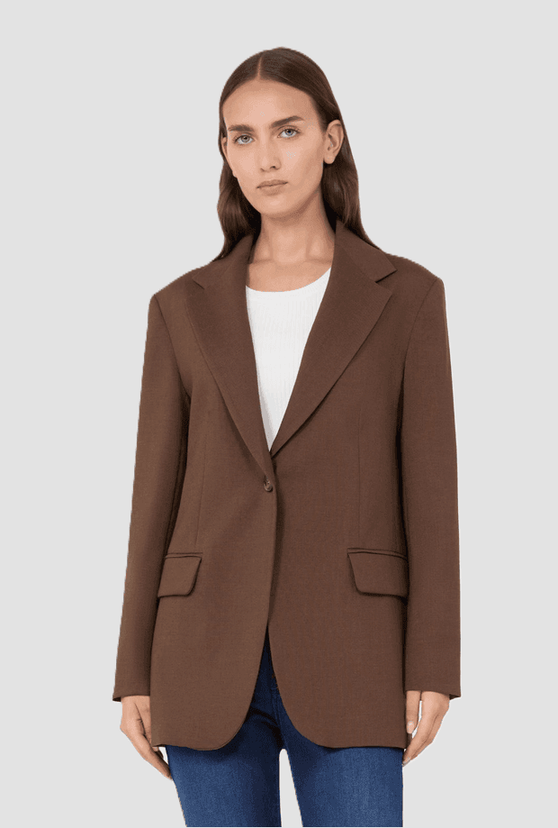 MAX MARA giacca monopetto donna cacao - 2
