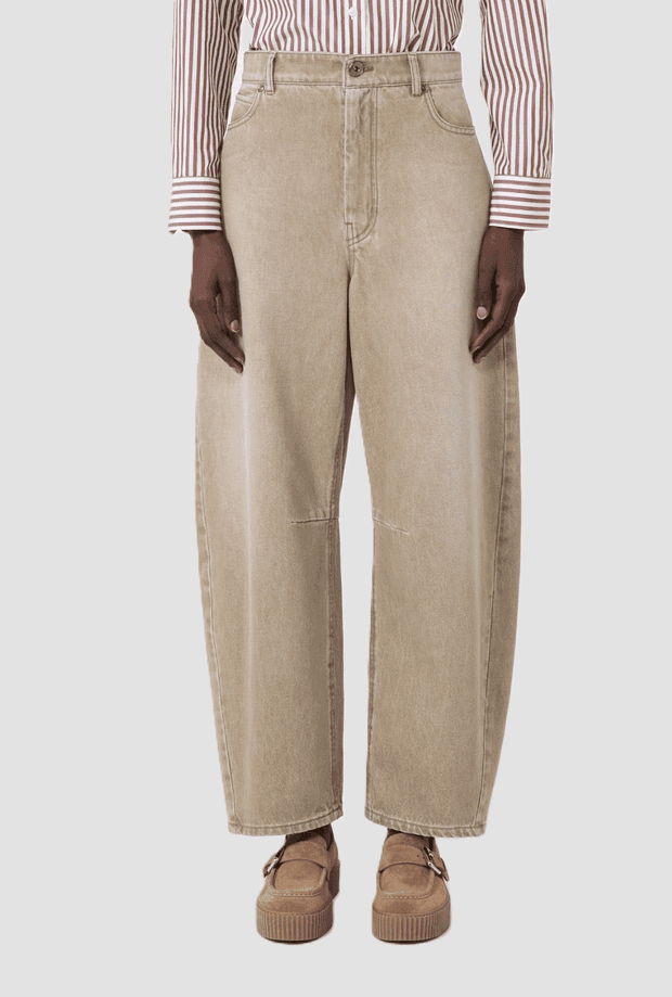 MAX MARA jeans barrel fit donna beige - 2