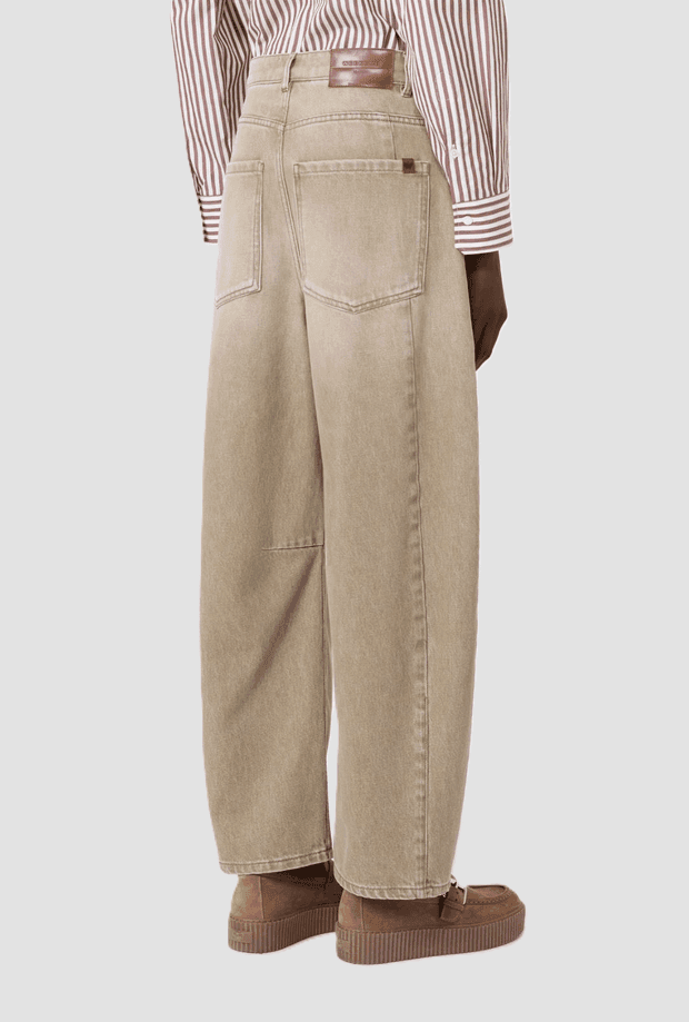 MAX MARA jeans barrel fit donna beige - 3