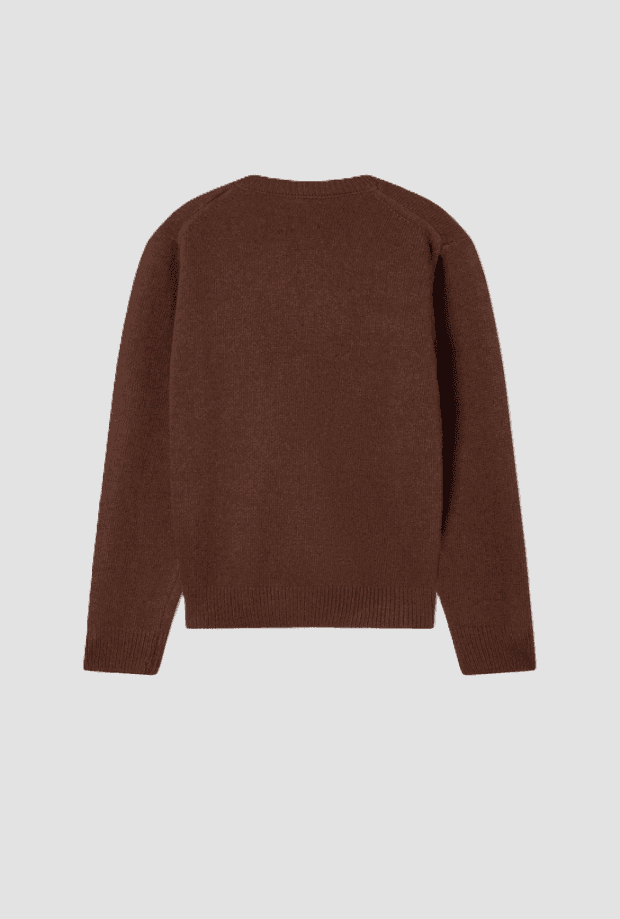SAINT BARTH maglia princess misto lana da bambina marrone - 2