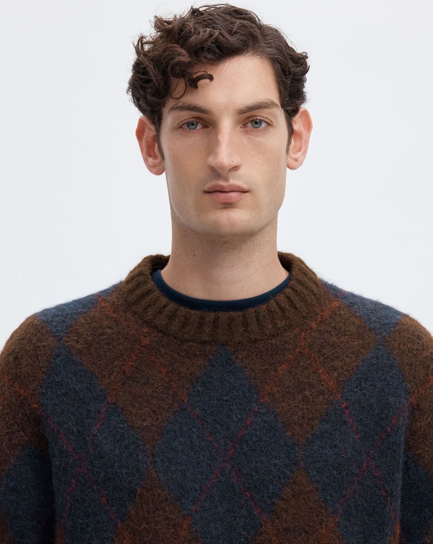 SELECTED Maglia Uomo Selected SLMRAI LS KNIT ARGYLE DELC - 4