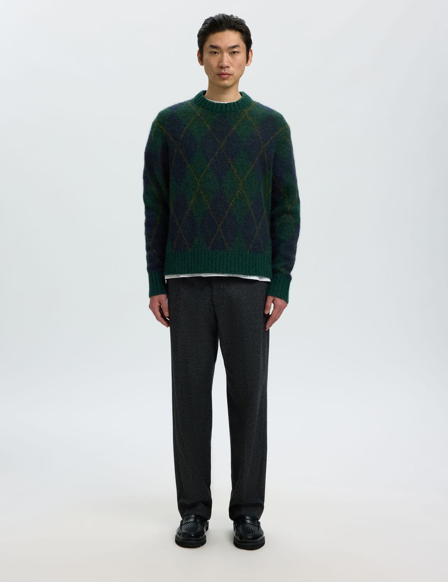 SELECTED Maglia Uomo Selected SLMRAI LS KNIT ARGYLE DELC - 4