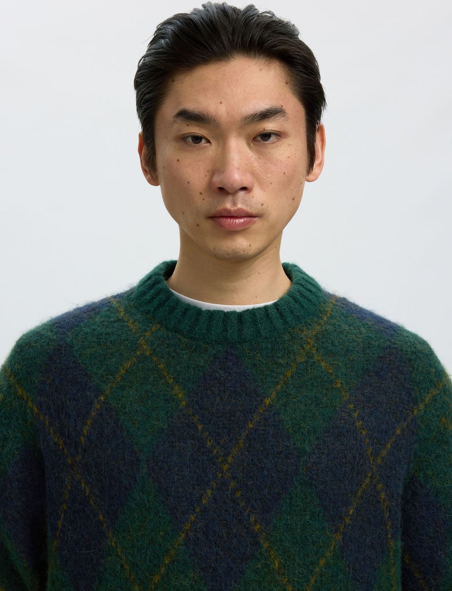 SELECTED Maglia Uomo Selected SLMRAI LS KNIT ARGYLE DELC - 5