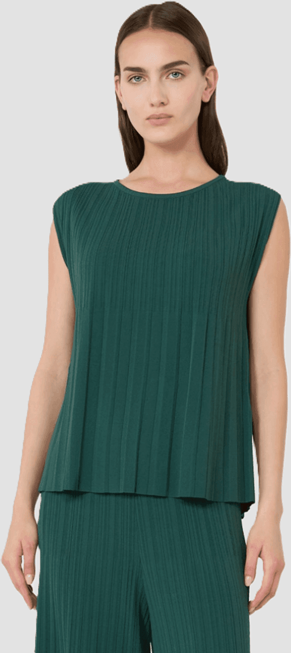 WEEKEND Max Mara maglia in plisse donna verde - 2