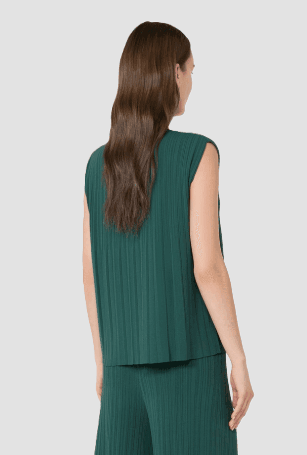 WEEKEND Max Mara maglia in plisse donna verde - 3