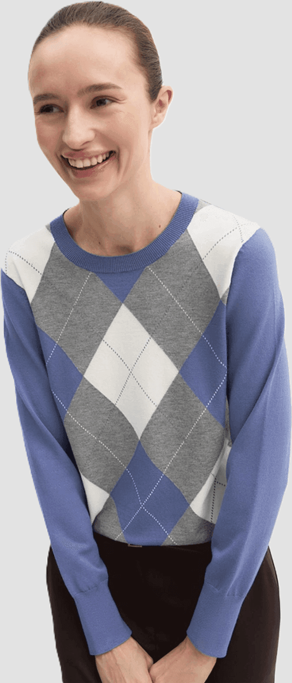 MARELLA maglia aderente a rombi donna ortensia - 2