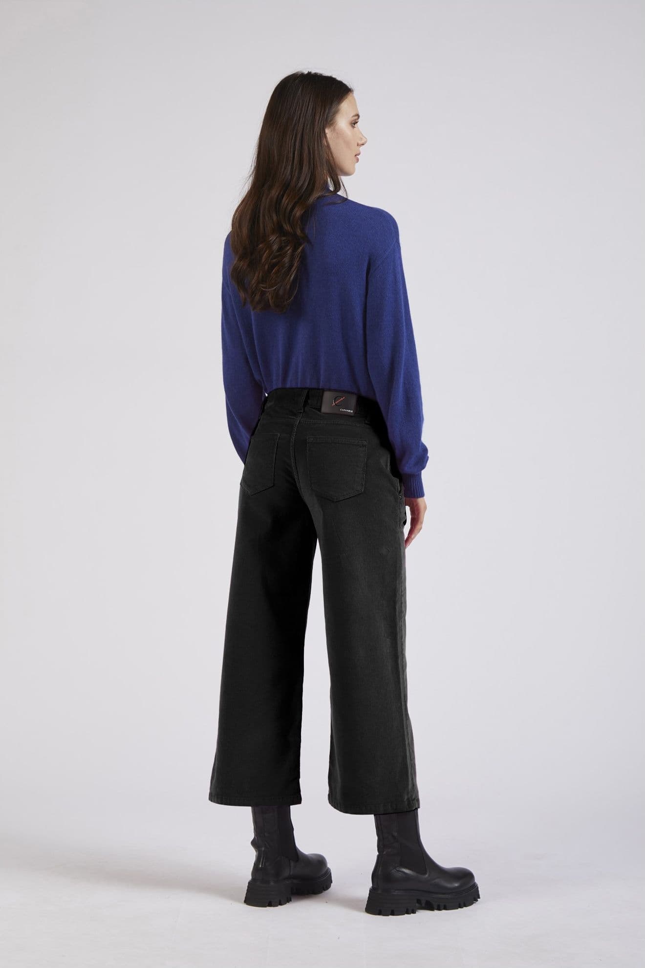 PANTALONE CULOTTE IN VELLUTO TINTO CAPO - 2