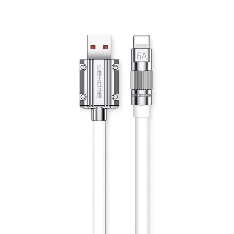 WEKOME WDC-186 Wingle Series - USB-A to Lightning Fast Charging 1m connection cable (White) - 4