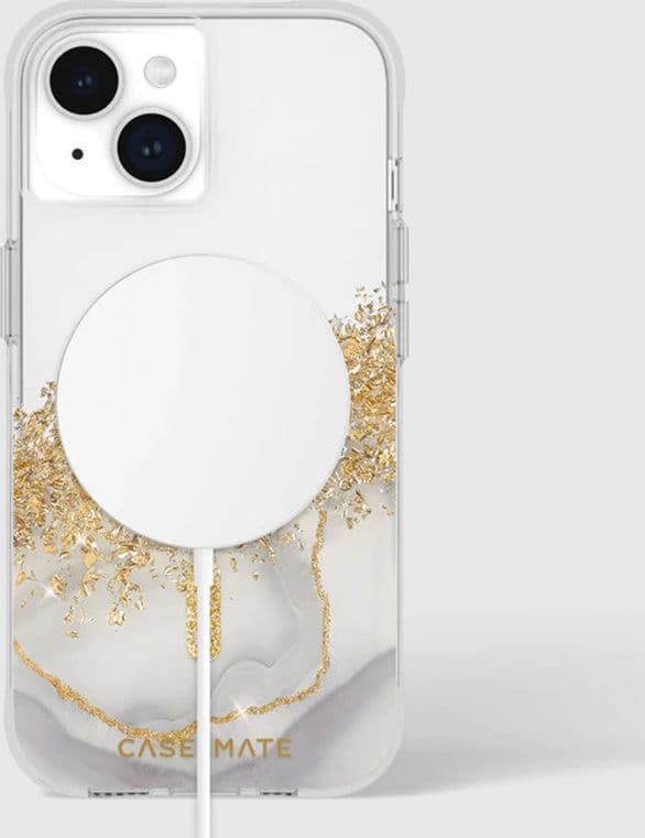 Case-Mate Karat MagSafe - Case for iPhone 15 / iPhone 14 / iPhone 13 decorated with gold (Marble) - 9