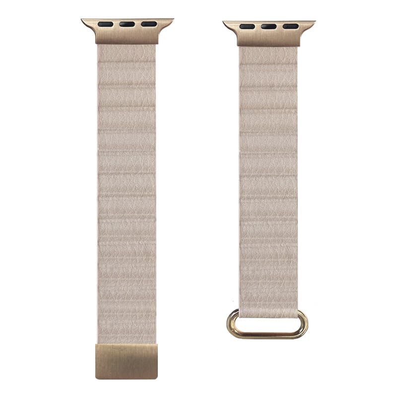 Crong Eclipse - Cinturino magnetico in pelle per Apple Watch 38/40/41/42 mm (beige) - 11