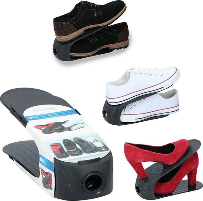 Lifetime - Shoe organiser 3 pcs. (black) - 2