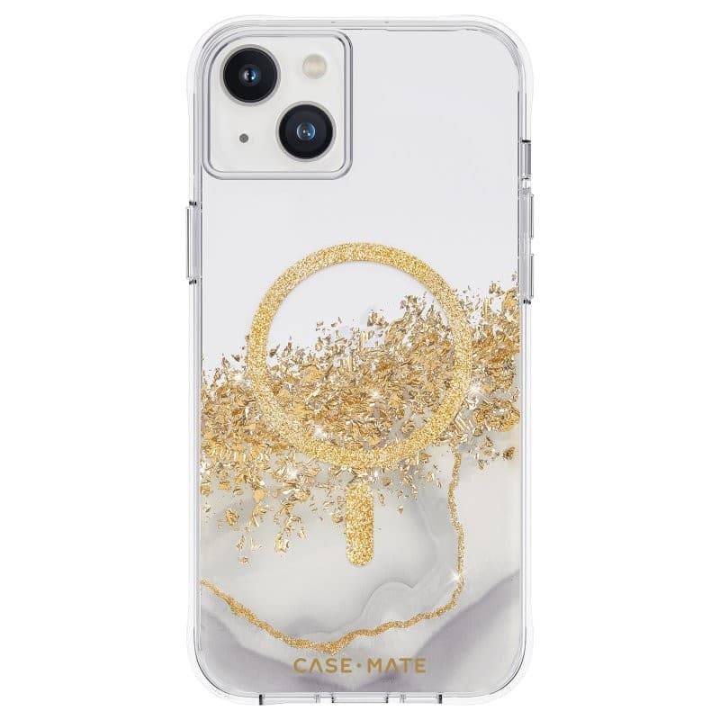 Case-Mate Karat MagSafe - Case decorated in gold for iPhone 14 Plus (Marble) - 9