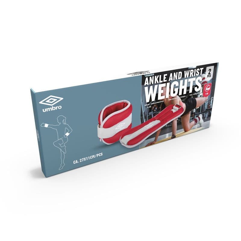 Umbro - Ankle and wrist weights 2x1 kg (Red) - 3
