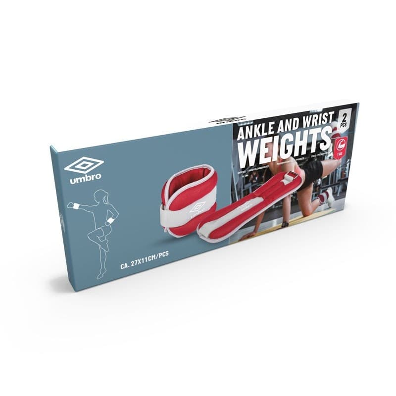 Umbro - Ankle and wrist weights 2x1 kg (Red) - 6