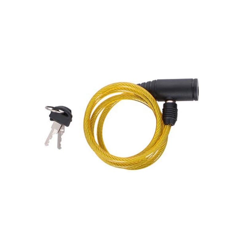 Dunlop - Keyed spiral bike lock (Yellow) - 6