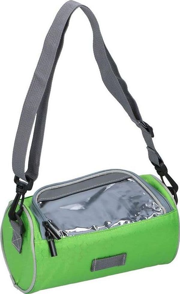 Dunlop - Handlebar bag / bicycle pannier with smartphone pocket (green)