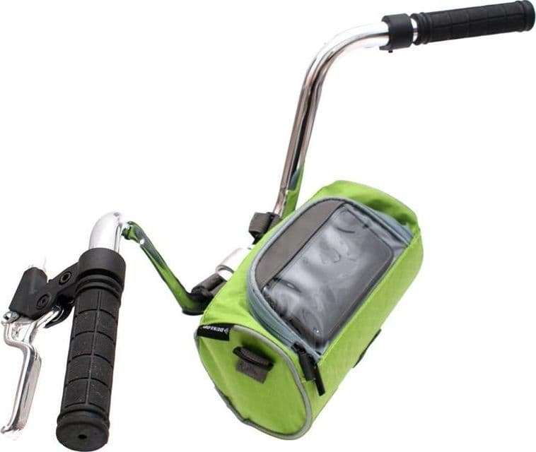Dunlop - Handlebar bag / bicycle pannier with smartphone pocket (green) - 11
