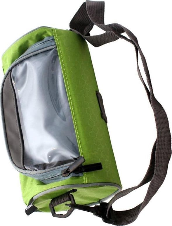 Dunlop - Handlebar bag / bicycle pannier with smartphone pocket (green) - 12