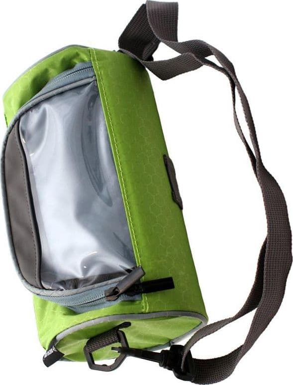Dunlop - Handlebar bag / bicycle pannier with smartphone pocket (green) - 5
