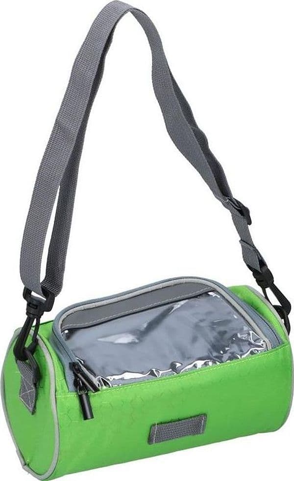 Dunlop - Handlebar bag / bicycle pannier with smartphone pocket (green) - 8