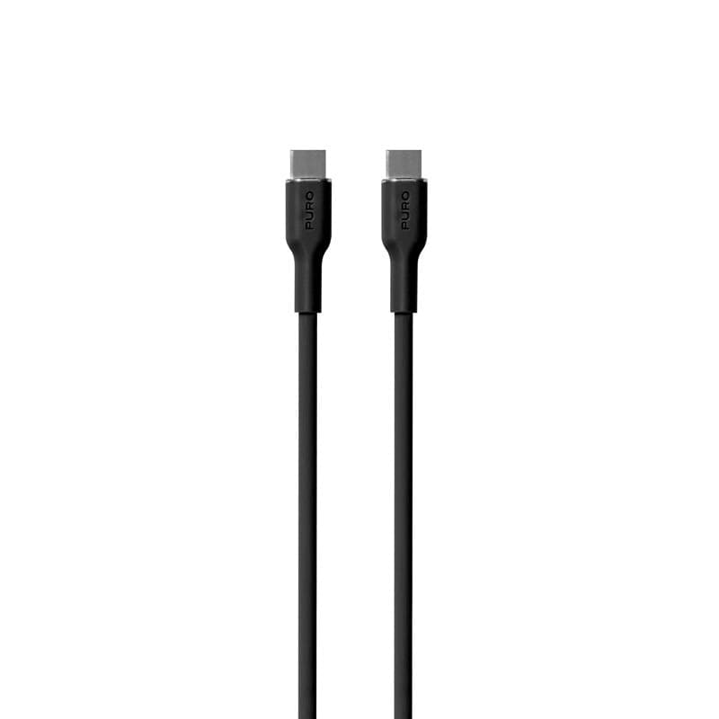 PURO ICON Soft Cable - Kabel USB-C do USB-C 1,5 m (Black) - 2