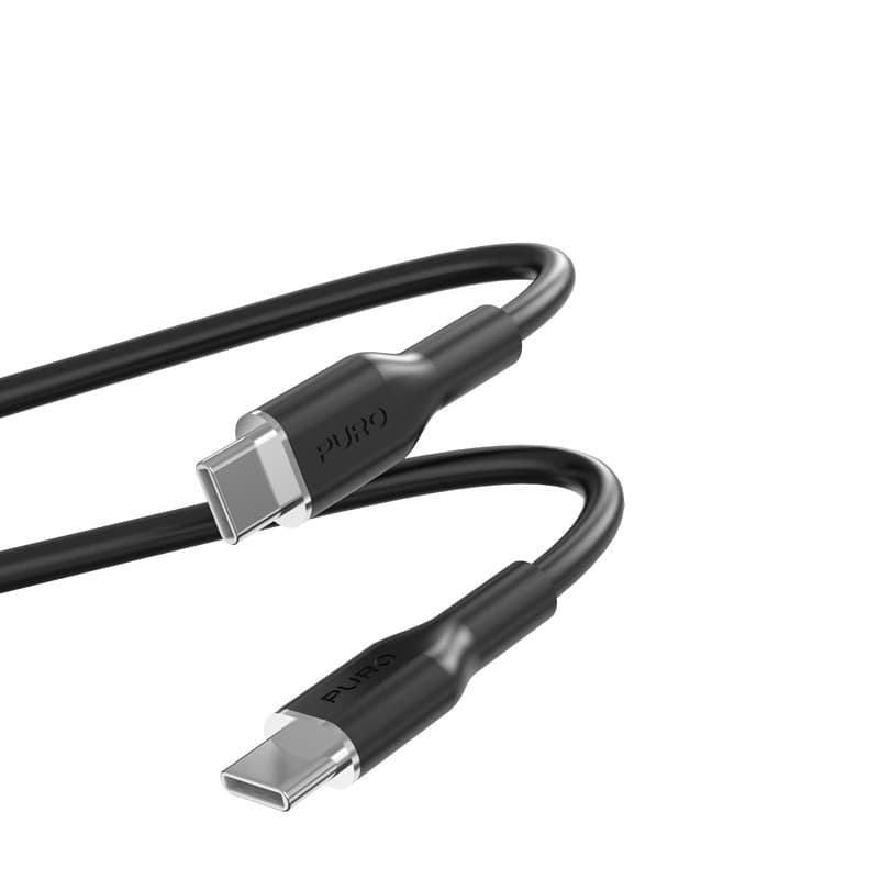 PURO ICON Soft Cable - Kabel USB-C do USB-C 1,5 m (Black) - 3