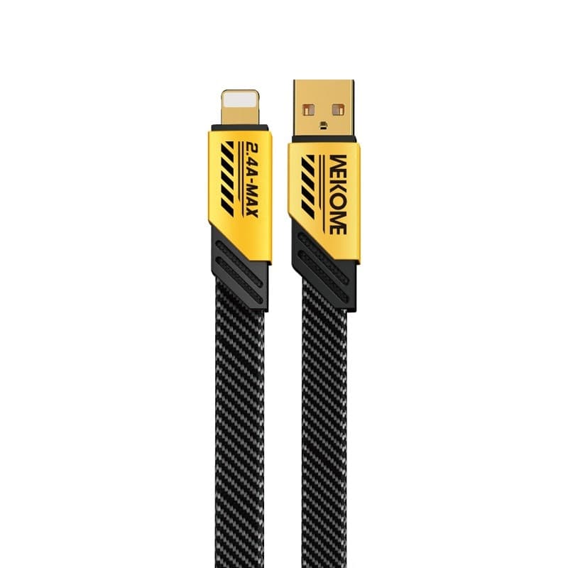 WEKOME WDC-190 Mecha Series - USB-A to Lightning Fast Charging Connection Cable 1 m (Yellow) - 4