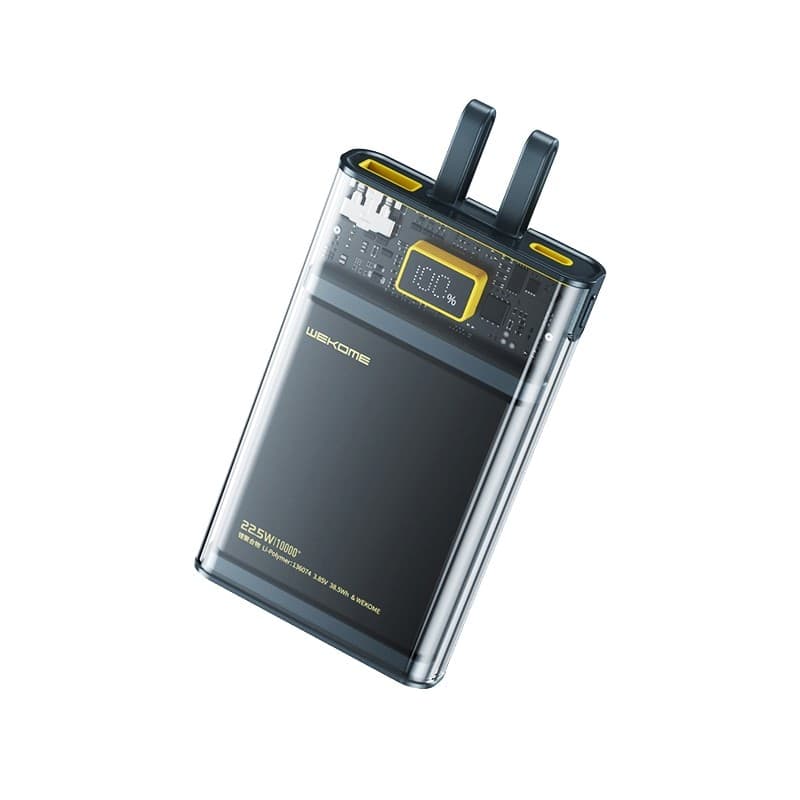 WEKOME WP-323 Vanguard Series - Power bank 10000 mAh Super Charging with integrated USB-C & Lightning cable PD 20W + QC 22.5W (B - 11