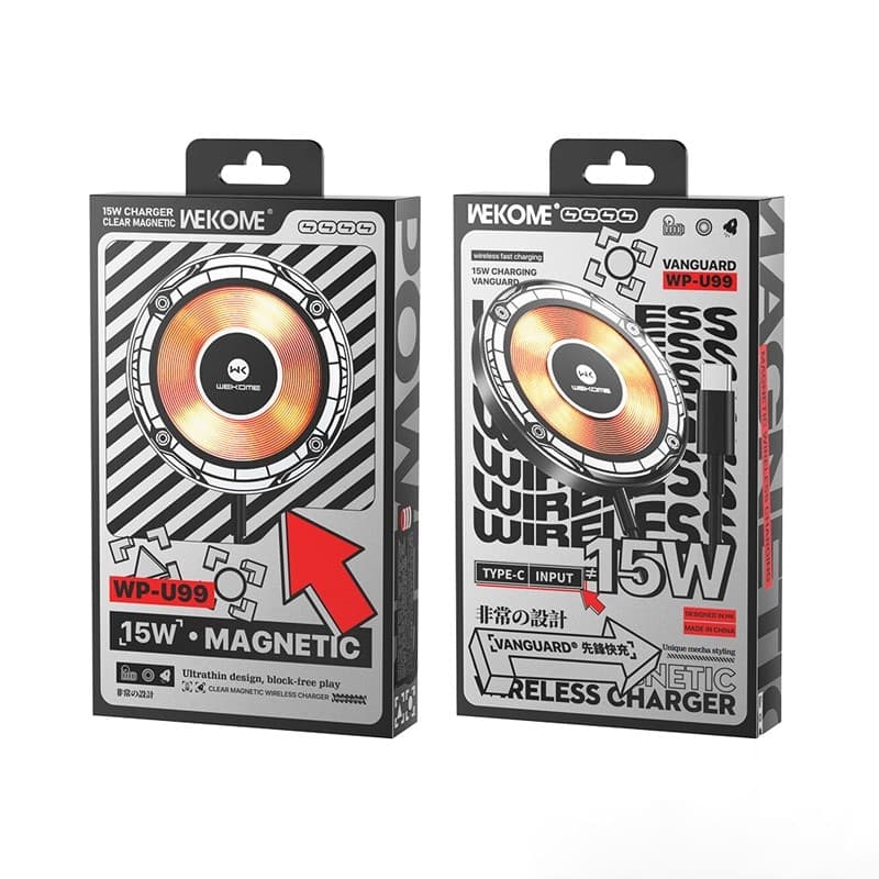 WEKOME WP-U99 Vanguard Series - MagSafe 15W inductive charger (Black) - 12