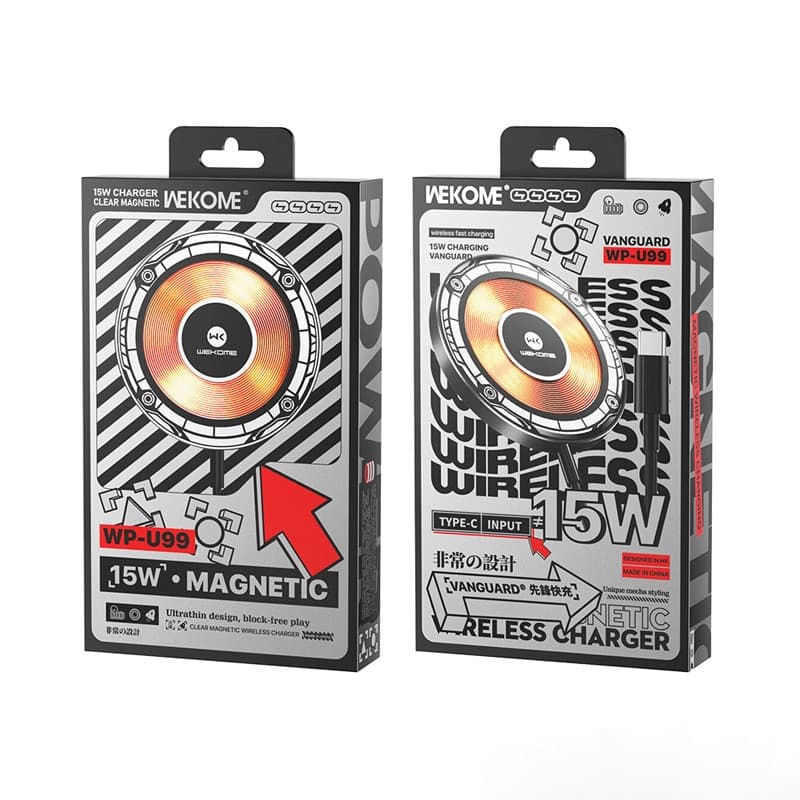 WEKOME WP-U99 Vanguard Series - MagSafe 15W inductive charger (Black) - 3