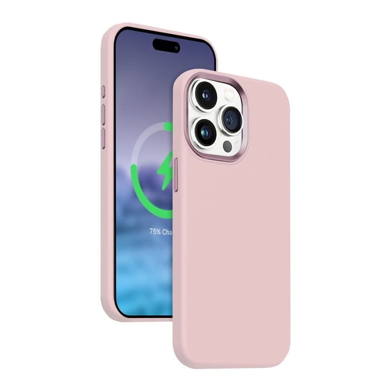 Crong Color Cover LUX Magnetic - Custodia MagSafe per iPhone 15 Pro (Rosa) - 11