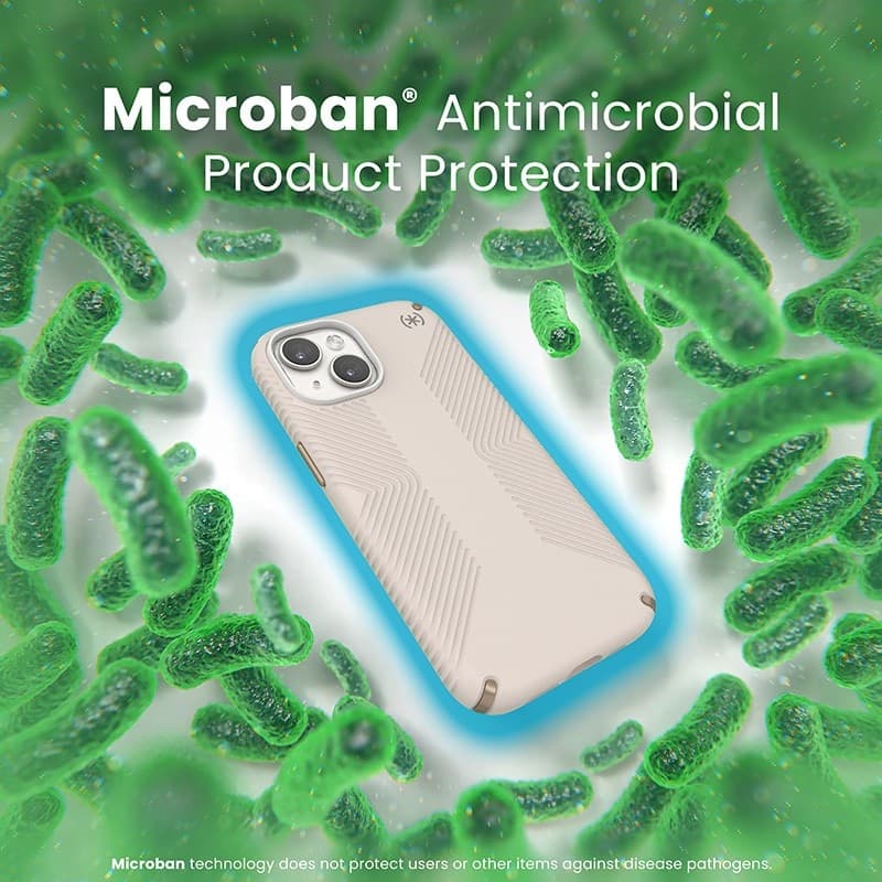 Speck Presidio2 Grip - Custodia per iPhone 16e / iPhone 15 / iPhone 14 / iPhone 13 (Osso sbiancato / Oro antico / Marrone noccio - 17