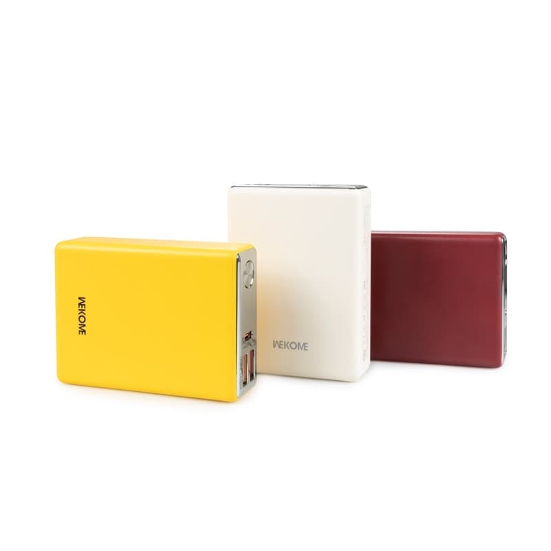 WEKOME WP-27 Tint Series - Power bank 10000 mAh Super Fast Charging USB-C PD 20W + 2x USB-A QC3.0 22.5W (White) - 19