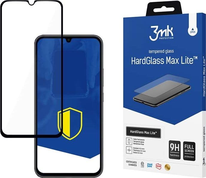 3mk HardGlass Max Lite - Tempered Glass for Samsung Galaxy A34 5G (Black) - 2