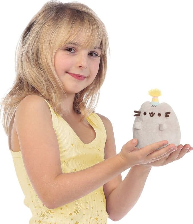 Pusheen - Peluche con cappello da compleanno, 12 cm - 11
