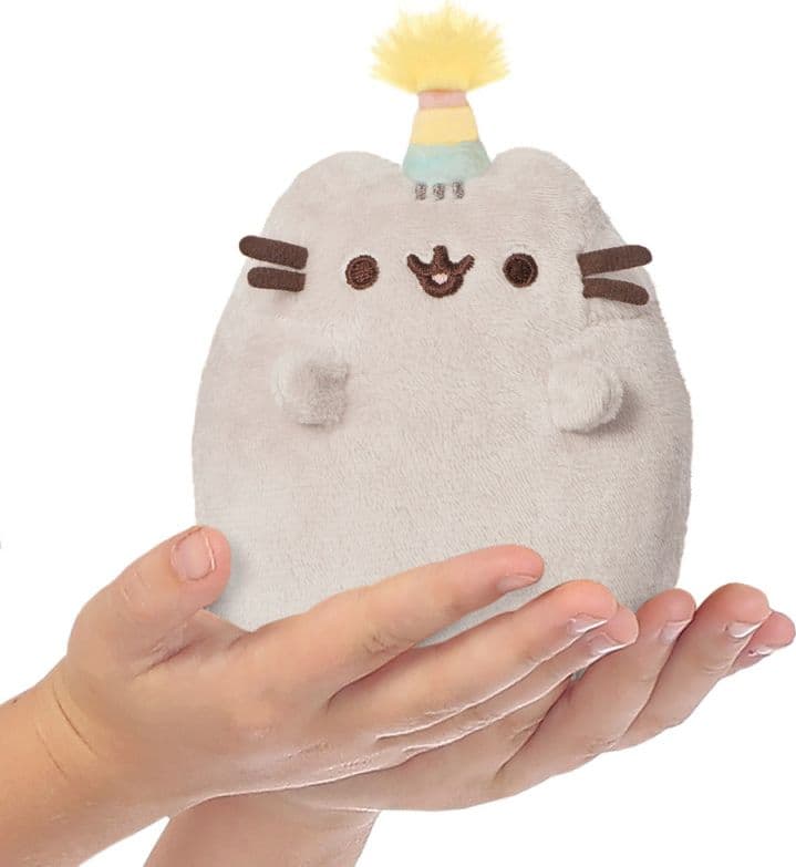 Pusheen - Peluche con cappello da compleanno, 12 cm - 6