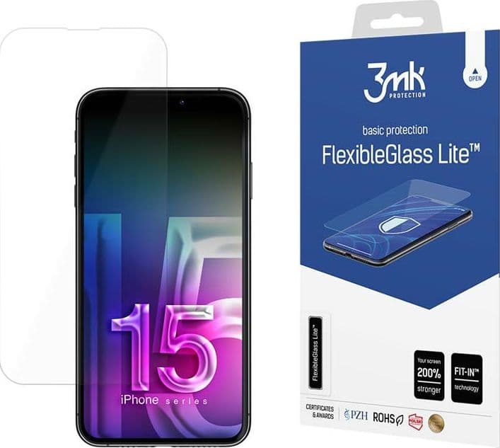 3mk FlexibleGlass Lite - Hybrid Glass for iPhone 15 Pro - 2