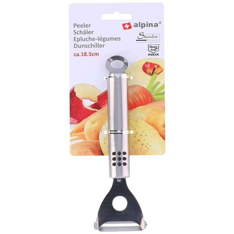 Alpina - Stainless steel vegetable peeler 18,5 cm (silver) - 3
