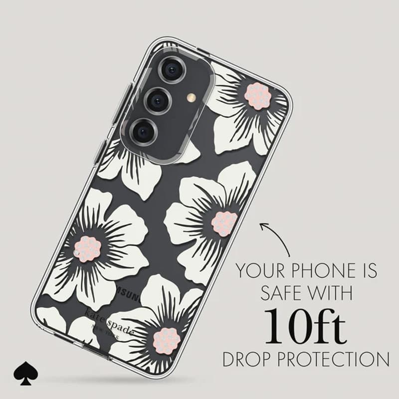 Kate Spade New York Protective Case - Samsung Galaxy S24 Case (Hollyhock Cream) - 4